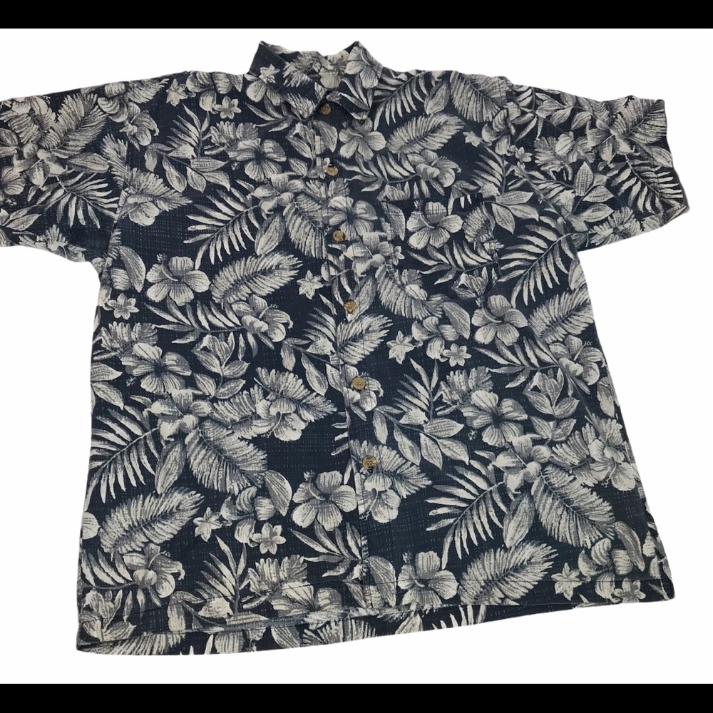 Banana Jack Floral Print Hawaiian Shirt Size Large